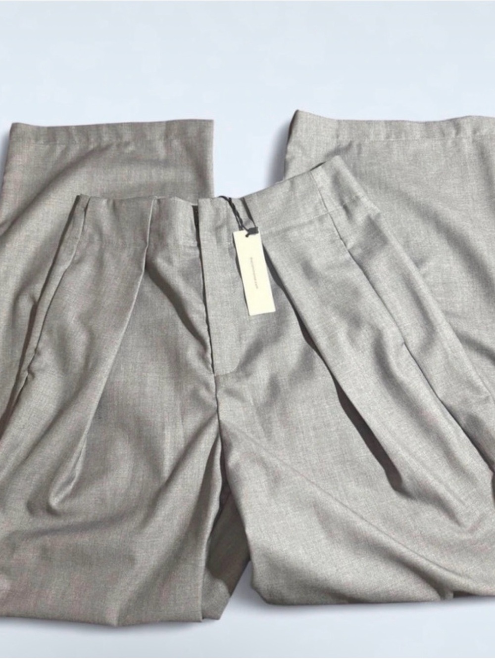 Commense Light Gray Pleated Front Women's Dress Pants
